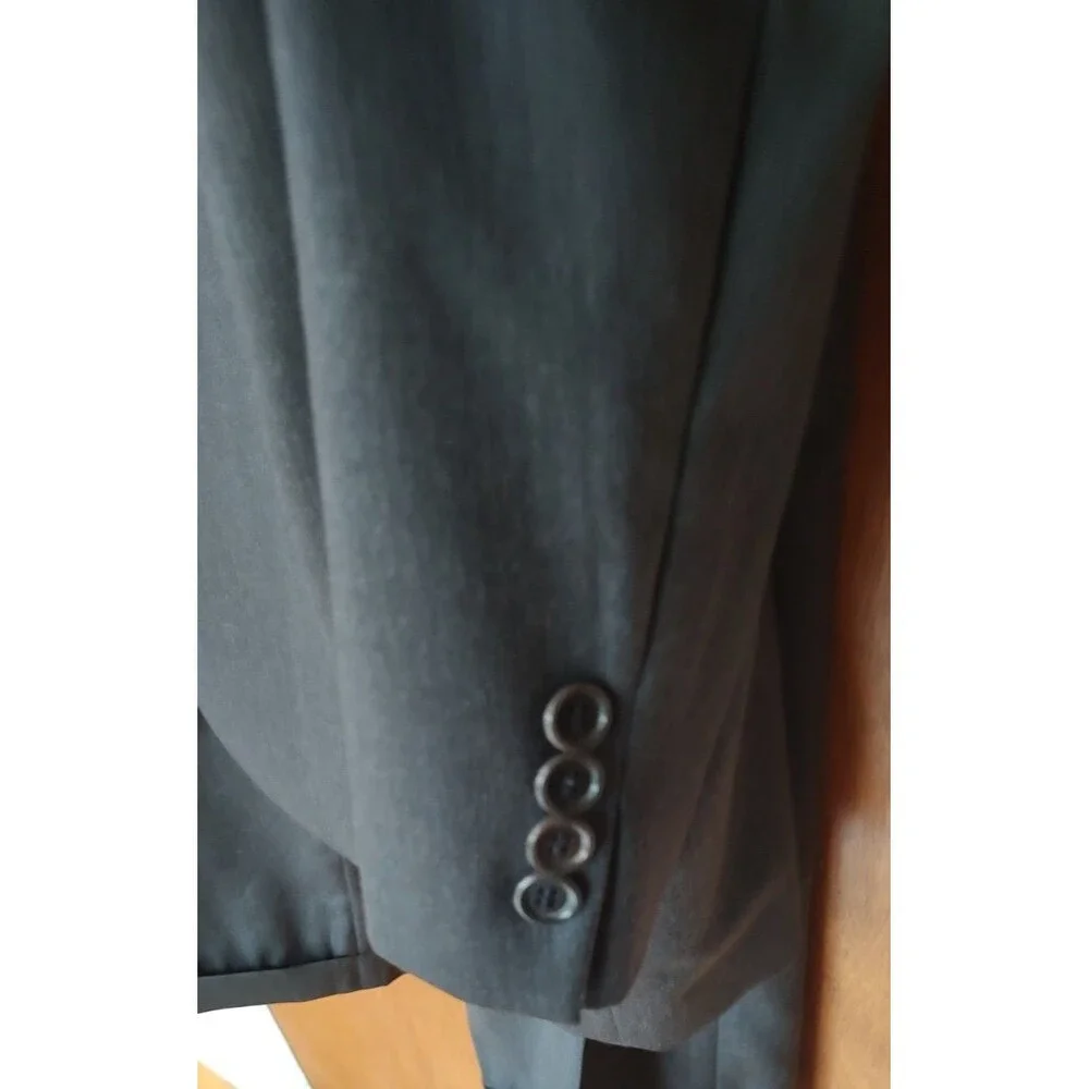 PRINCIPE 2-pc suit Guabello virgin wool dark grey Italy 46L, 40x31 pants
